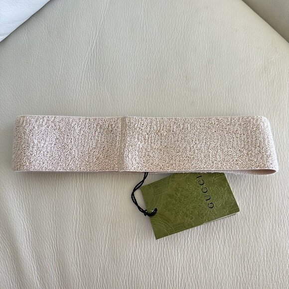 NWT GUCCI Alphabet Logo Headband Creamy White 491820-3G133 One Size - Picture 5 of 6